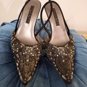 Laundry by Shelli Segal Beaded Black pumps